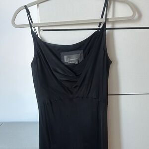 Anthropologie Black Elyse Satin Dress